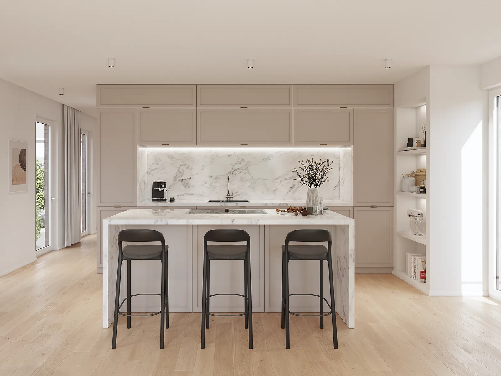 12 exklusive Eigentumswohnungen – Architekturvisualisierung, Lübeck, Sankt Jürgen