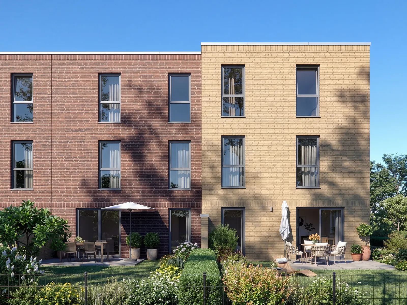 12 Reihenmittelhäuser – Architekturvisualisierung, Bocholt-Mussum