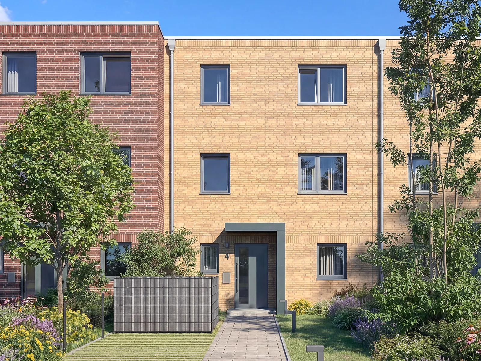 12 Reihenmittelhäuser – Architekturvisualisierung, Bocholt-Mussum