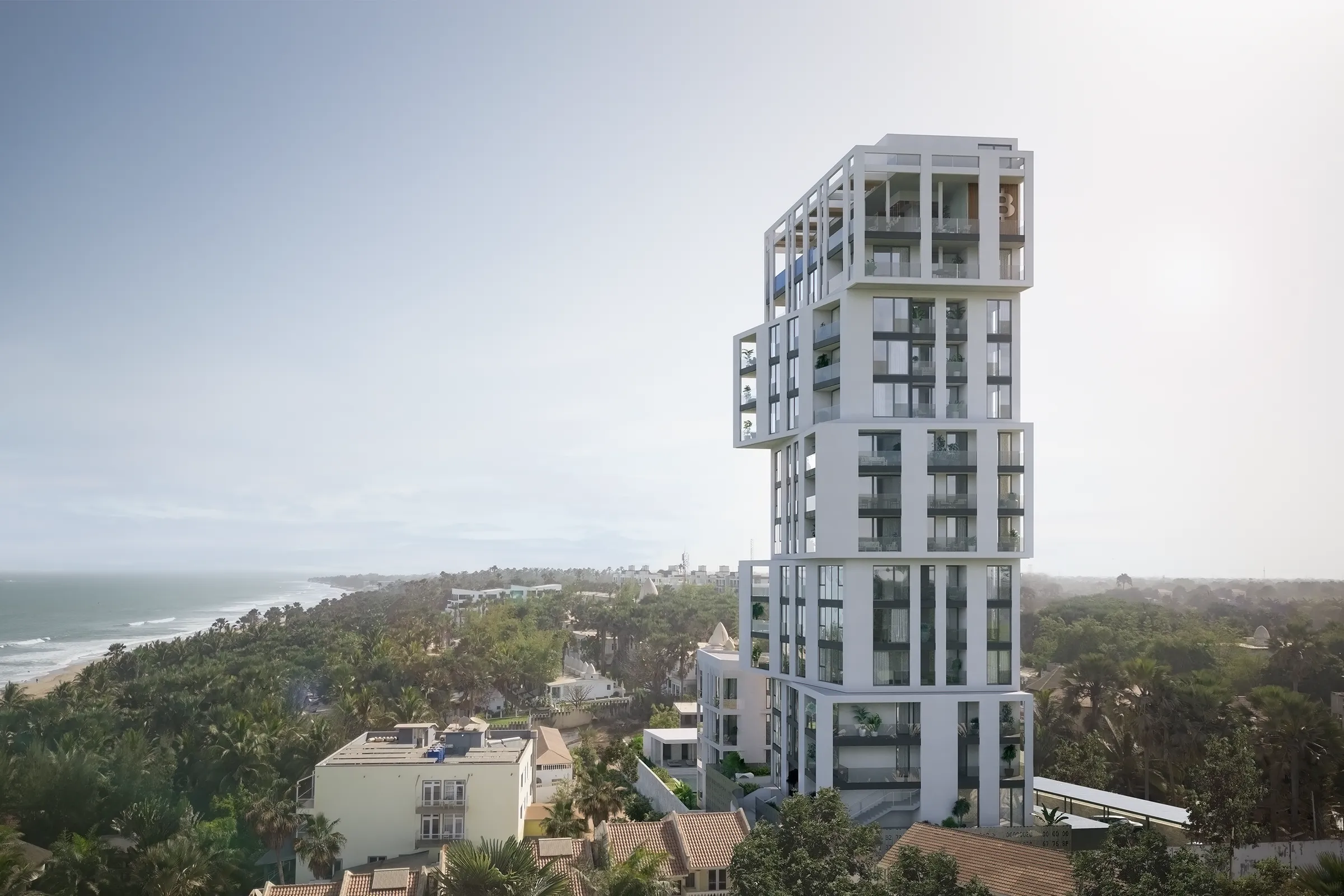 Architekturvisualisierung Bitcoin Tower, Gambia
